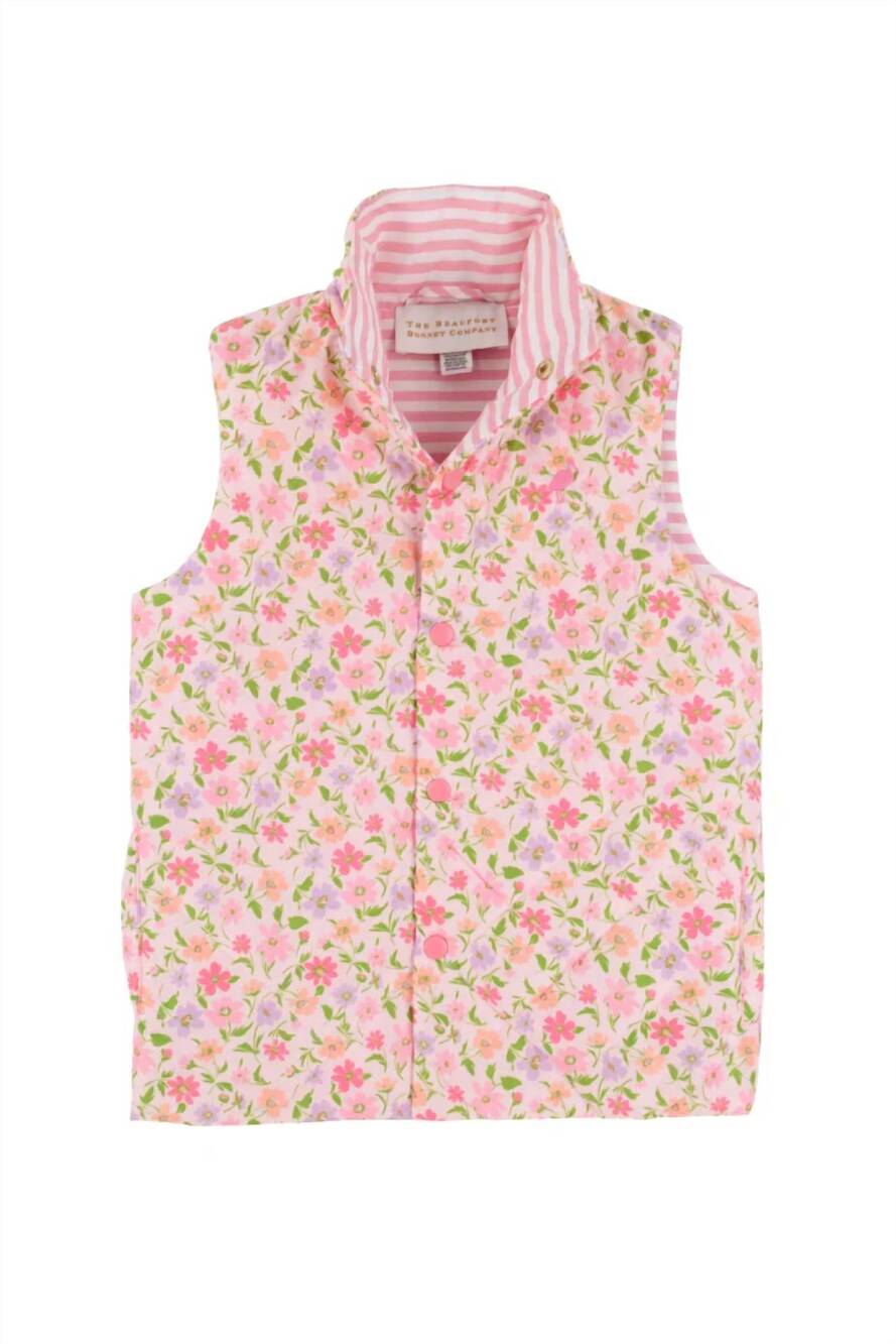 NEW THE BEAUFORT BONNET COMPANY girl's vaughn vest in grand cayman gardens